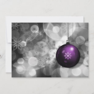Festive silver lila Business helgdagars-kort Julkort