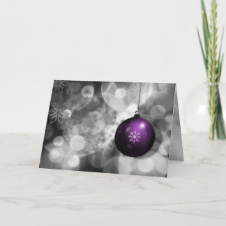 Festive silver lila Corporate-julkort Helgkort