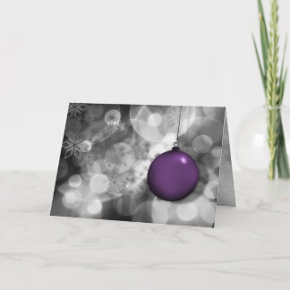 Festive silver lila Corporate-julkort Helgkort