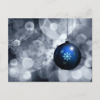 Festive silver och Blue Helgdag Corporate PostCard Helg Vykort