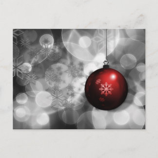 Festive silver och Red Helgdag Corporate PostCard Helg Vykort