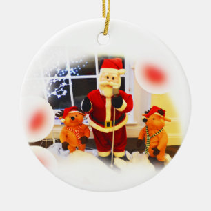 Festive singel Santa Julgransprydnad Keramik