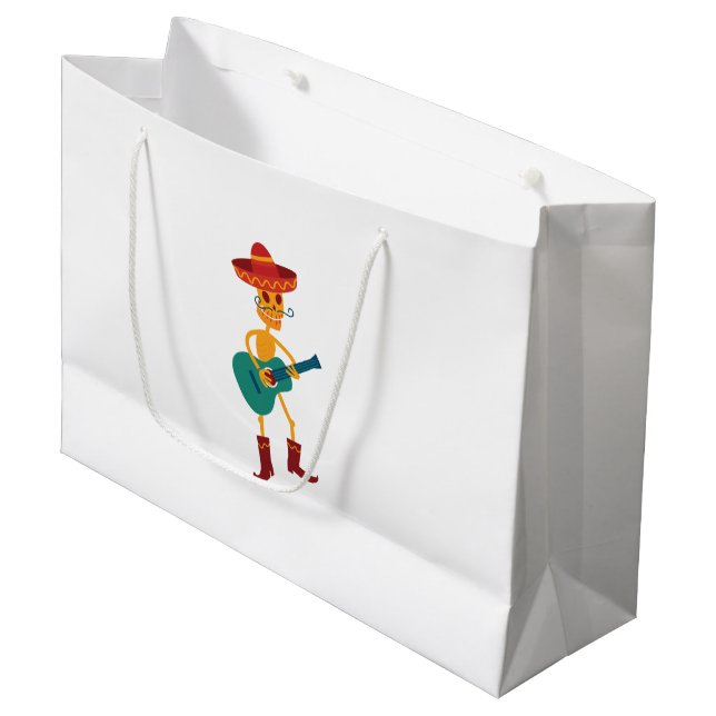 Festive Skeleton Guitar Player (Framsidan Vinklad)