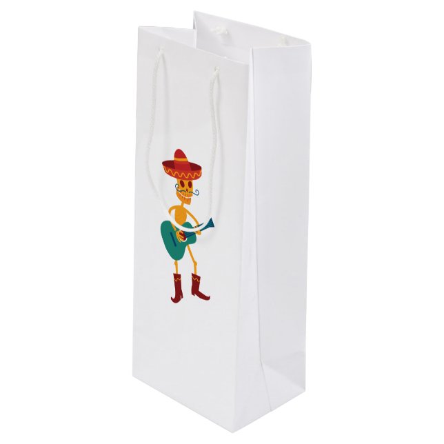 Festive Skeleton Guitar Player (Framsidan Vinklad)