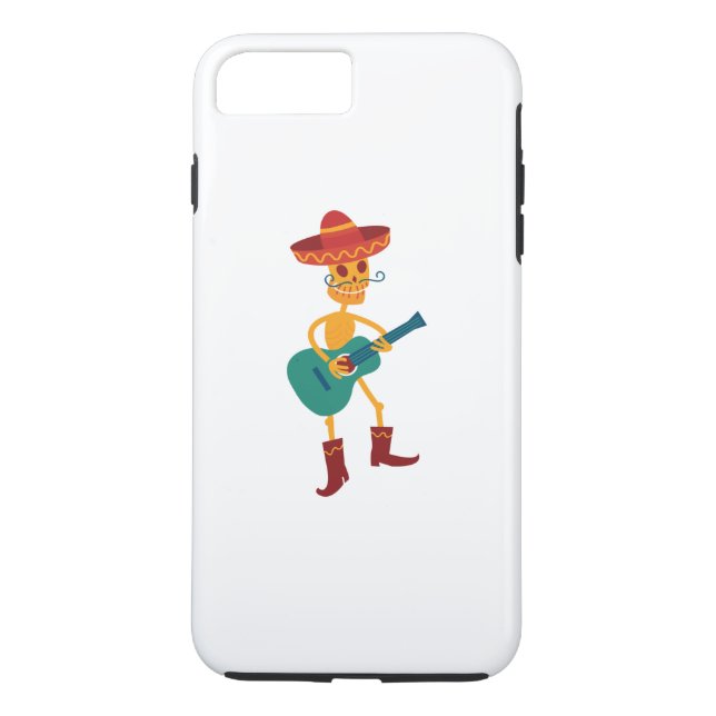 Festive Skeleton Guitar Player Case-Mate iPhone Skal (Baksida)