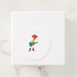 Festive Skeleton Guitar Player Gåvor Etiketter