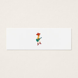 Festive Skeleton Guitar Player Litet Visitkort