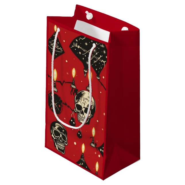 Festive Skull Gift Bag (Framsidan Vinklad)