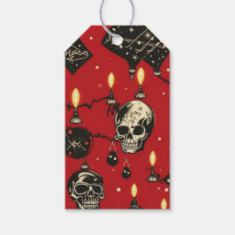 Festive Skull Gift-Märkre Presentetikett