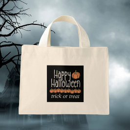 Festive Skull Halloween bus eller godis Mini Tygkasse