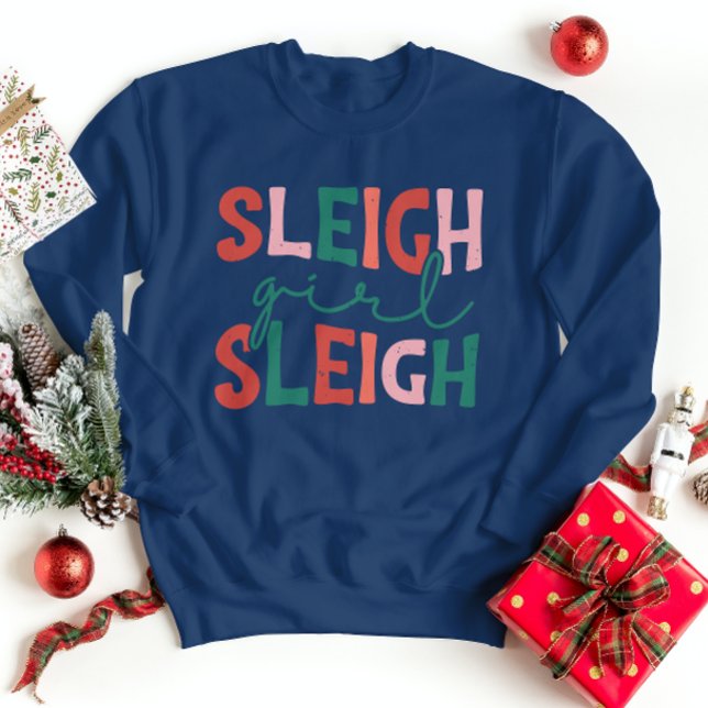 Festive Sleigh Girl's Comfort Sweatshirt T Shirt (Skapare uppladdad)