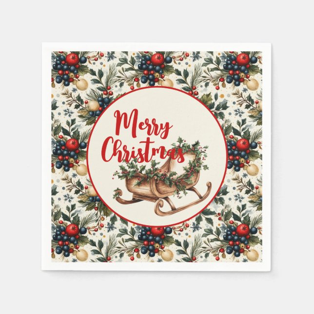 Festive Sleigh Ride  Pappersservett (Framsidan)
