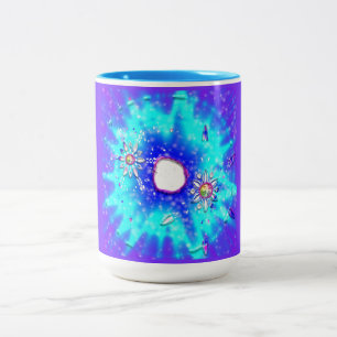Festive snöflingor Två-Tonad mugg