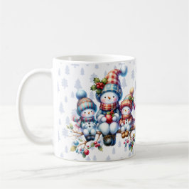 Festive Snögubbe-familjen - juldesign Mugg