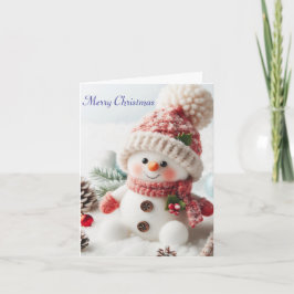 Festive Snögubbe helgdag-kort Helgkort