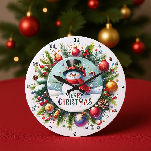 Festive Snögubbe i en utandning Stor Klocka (Skapare uppladdad)