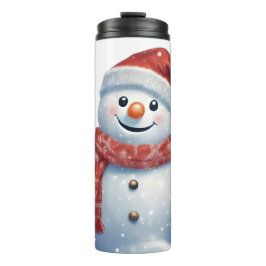 Festive Snögubbe Thermal Tumbler - Perfekt för Chr