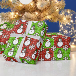 Festive Snögubbe Wrapping Papper Presentpapper