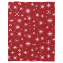 Festive Snowflake Blanket in Vibrant Red