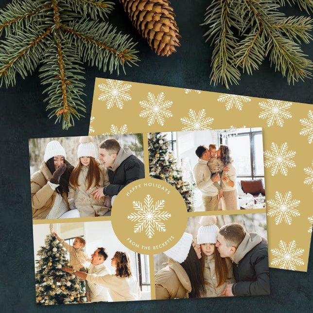 Festive Snowflake jul 4 Foto Julkort (Skapare uppladdad)