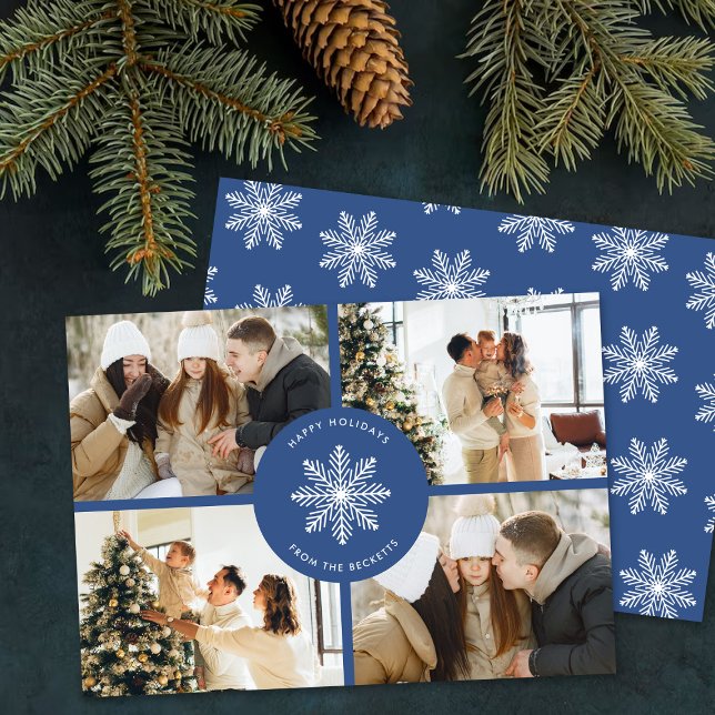 Festive Snowflake jul 4 Foto Julkort (Skapare uppladdad)