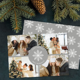Festive Snowflake jul 4 Foto Julkort
