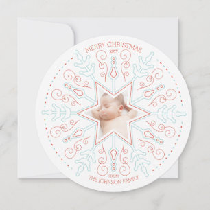 Festive Snowflake Julkort