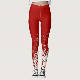 Festive Snowflake Pattern for Holiday Comfort Leggings