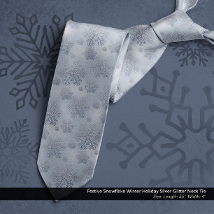 Festive Snowflake Winter Helgdag Glitter Slips