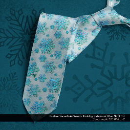 Festive Snowflake Winter Helgdag Iridescent Blue Slips