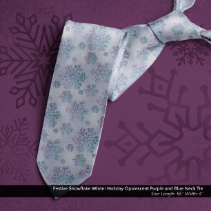 Festive Snowflake Winter Helgdag Opalescent Lila Slips