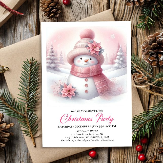 Festive Snowy Forest Kids Digital Download Xmas Inbjudningar (Festive Snowy Forest Kids Digital Download Christmas Invitation

)