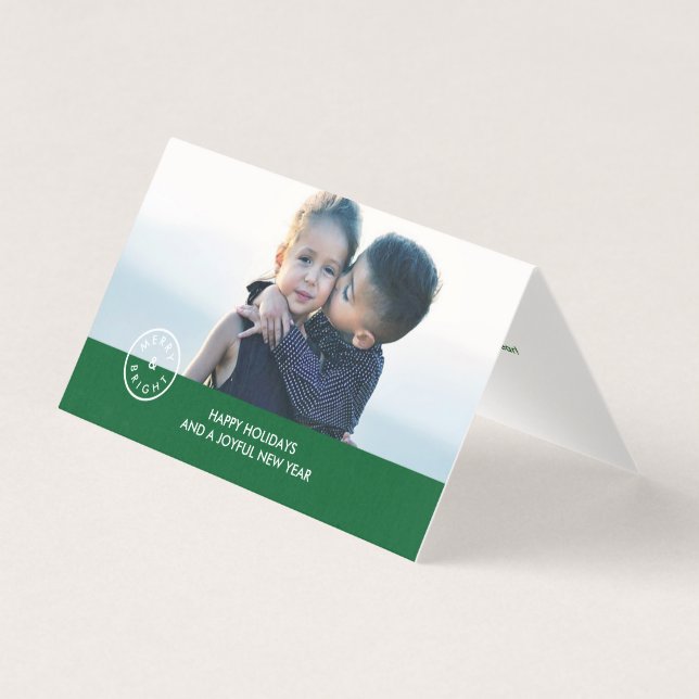 Festive Snyggt Seal Red Grönt Helgdag Kort (Framsida)