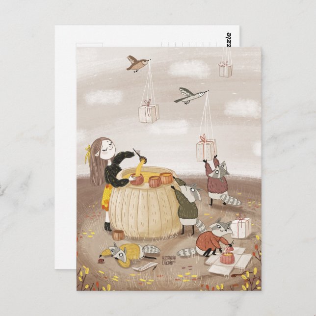 Festive Soppa av Alexandra Dikaia Vykort (Fram/baksida)