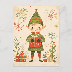Festive söt Gnome-juljul Hälsning Vykort