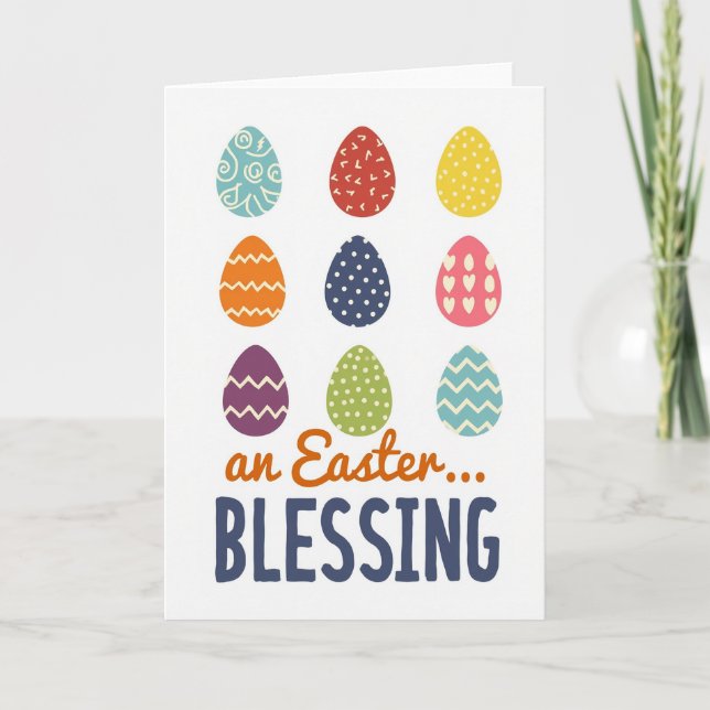 Festive Springtime Eggs Card Kort (Framsida)