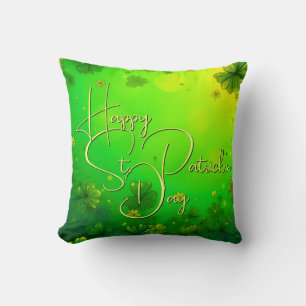 Festive St. Patrick's Day Hälsning Kudde