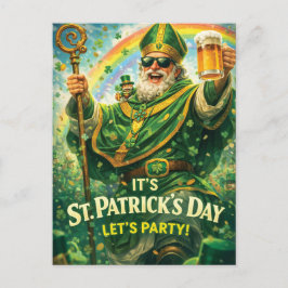 Festive St. Patrick's Day Party Illustration  Vykort