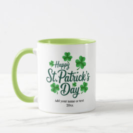 Festive St. Patrick's Day with Shamrock Border Mugg