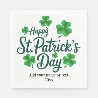 Festive St. Patrick's Day with Shamrock Border Pappersservett