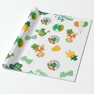 Festive St. Patrick's Day Wrapping Papper Presentpapper