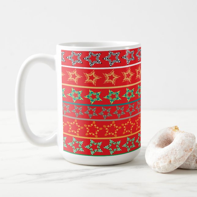 Festive Stars Classic Mugg - (Med munk)
