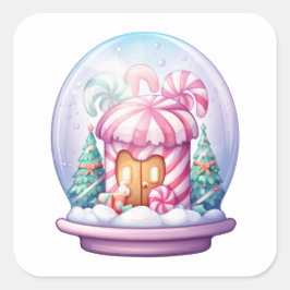 Festive Stickers Fyrkantigt Klistermärke