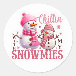 Festive Stickers Runt Klistermärke