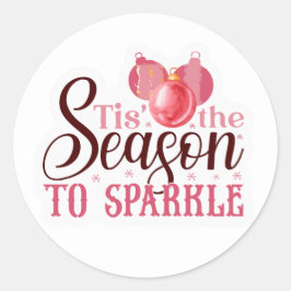 Festive Stickers Runt Klistermärke