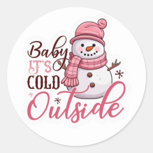 Festive Stickers Runt Klistermärke
