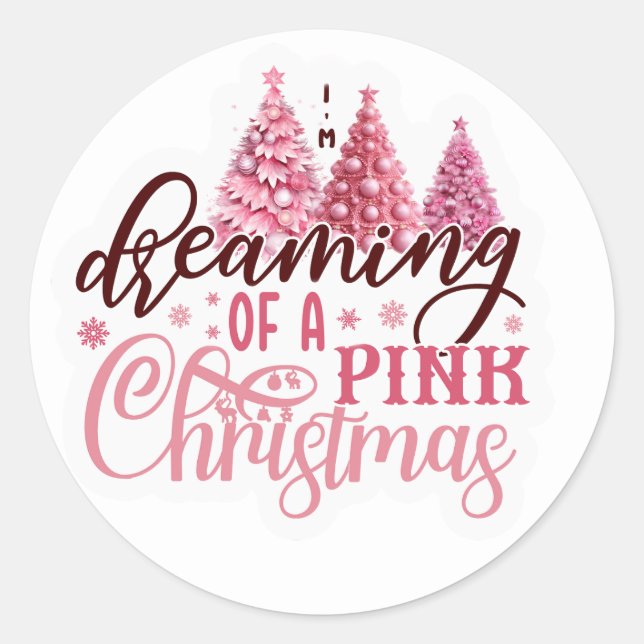 Festive Stickers Runt Klistermärke (Framsida)