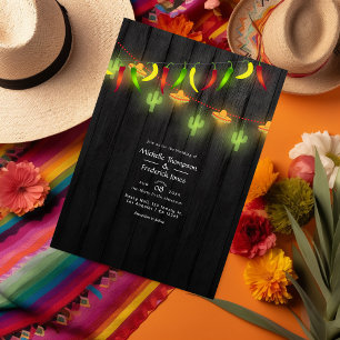 Festive String Ljus Cinco de Mayo Fiesta Bröllop Inbjudningar