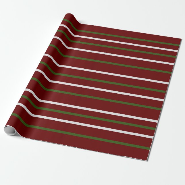 Festive Stripe Presentpapper (Utrullad)