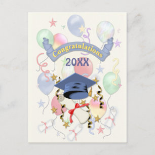 Festive Studenten-ballonger 2018 Vykort